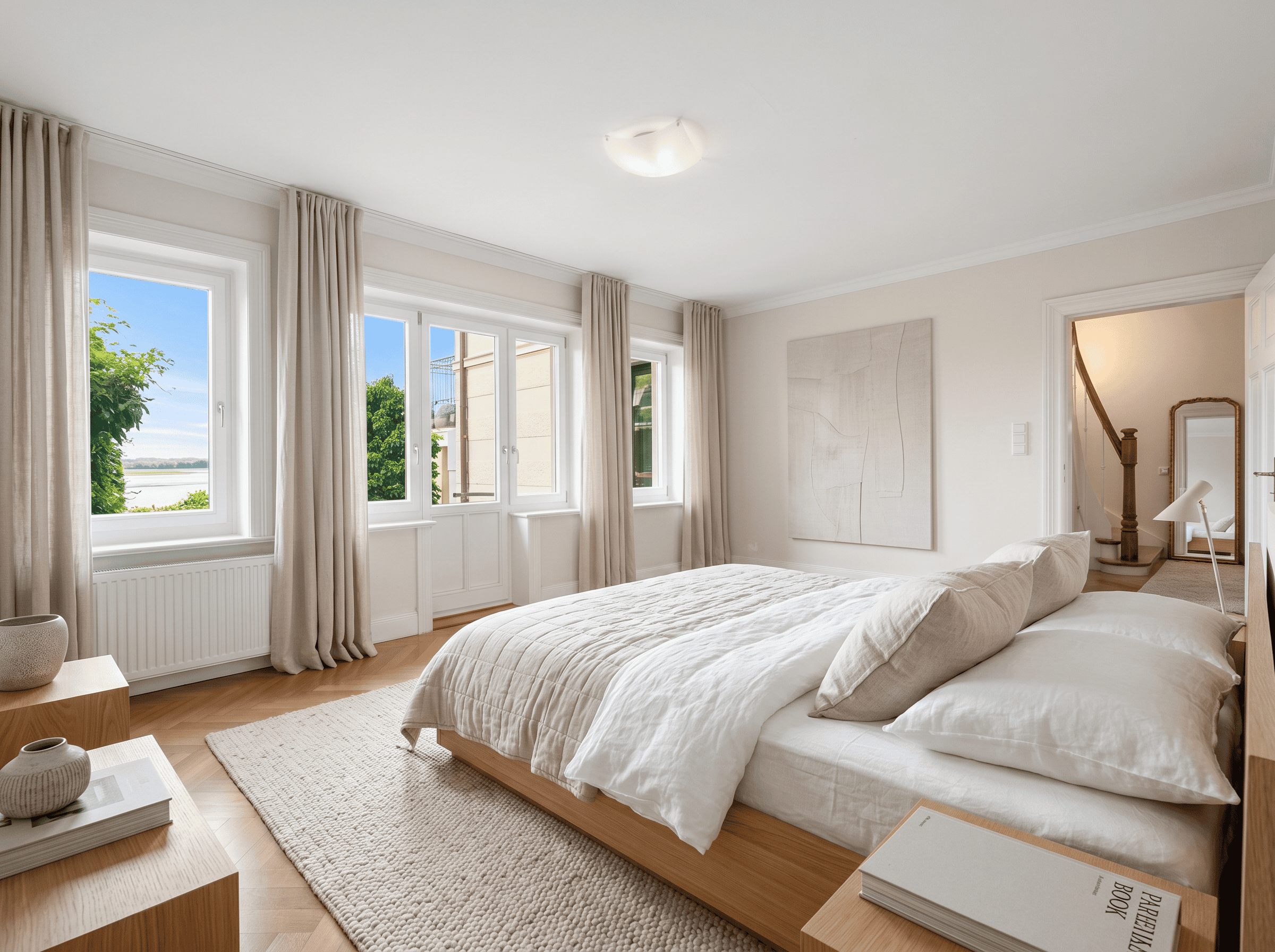 Schlafzimmer Gartengeschoss (Möblierungsvorschlag)