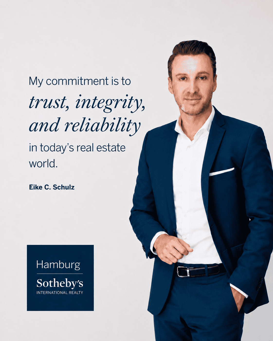 Professional real estate agent in Hamburg, trustworthy and experienced.