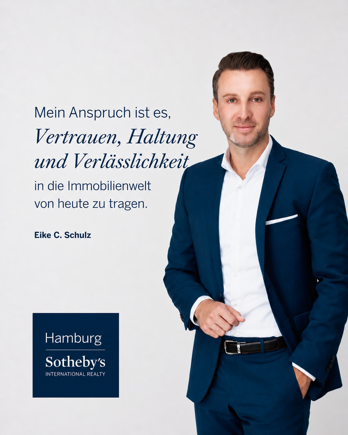 Professioneller Immobilienmakler in Hamburg, vertrauenswürdig und erfahren.