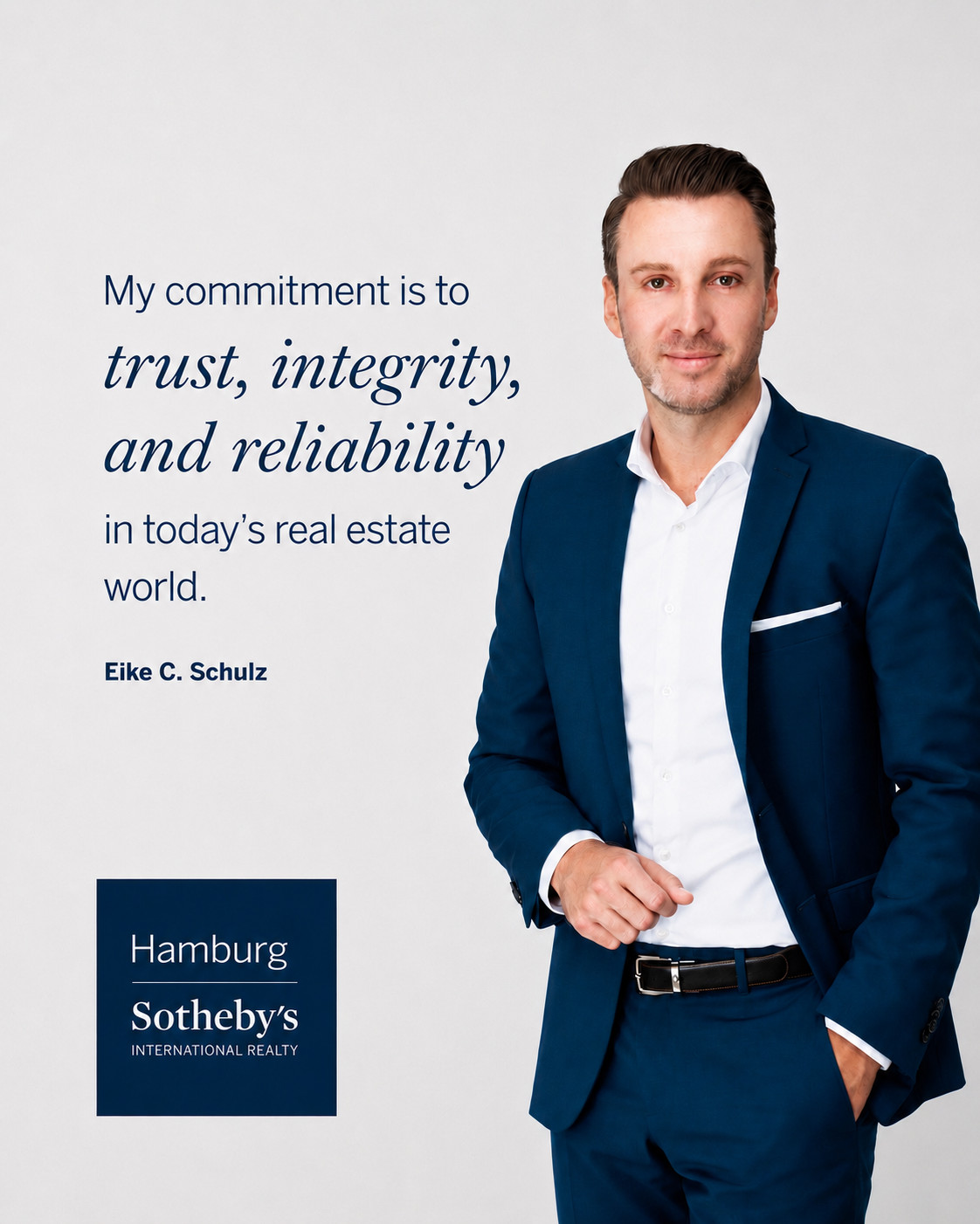 Professional real estate agent in Hamburg, trustworthy and experienced.
